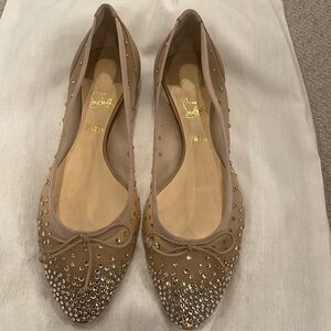 Christian Louboutin crystal flats - new with imperfections!